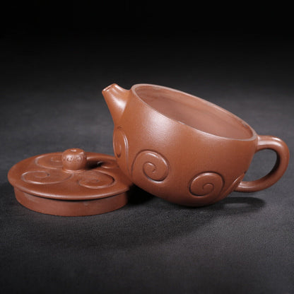 Chinese Yixing Zisha Clay Handmade Exquisite Teapot（ 祥云 底款：顾景舟）