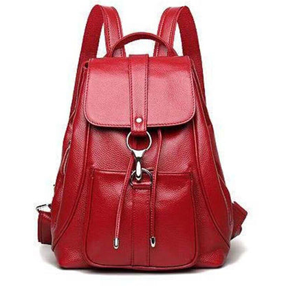 Genuine Leather Women's Backpack Travel Bag Rucksack Shoulder Bag School Bag