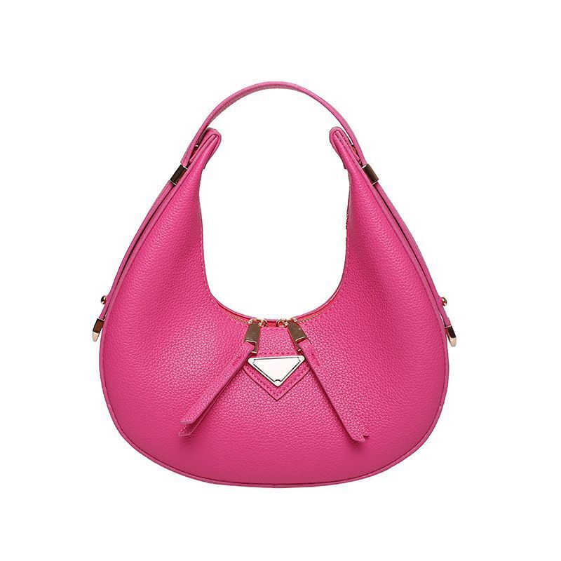 Bag Fashion Vintage Handbag Texture Lychee Crescent Bags Underarm Handbags Purse