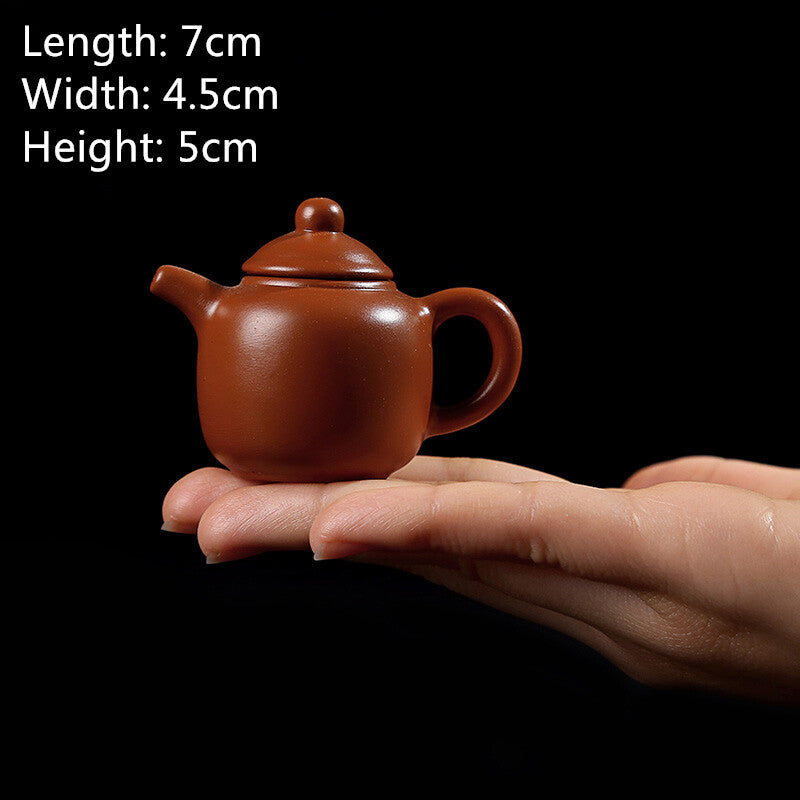 mini tea pot yixing zisha purple clay red stoneware xishi pot table decoration