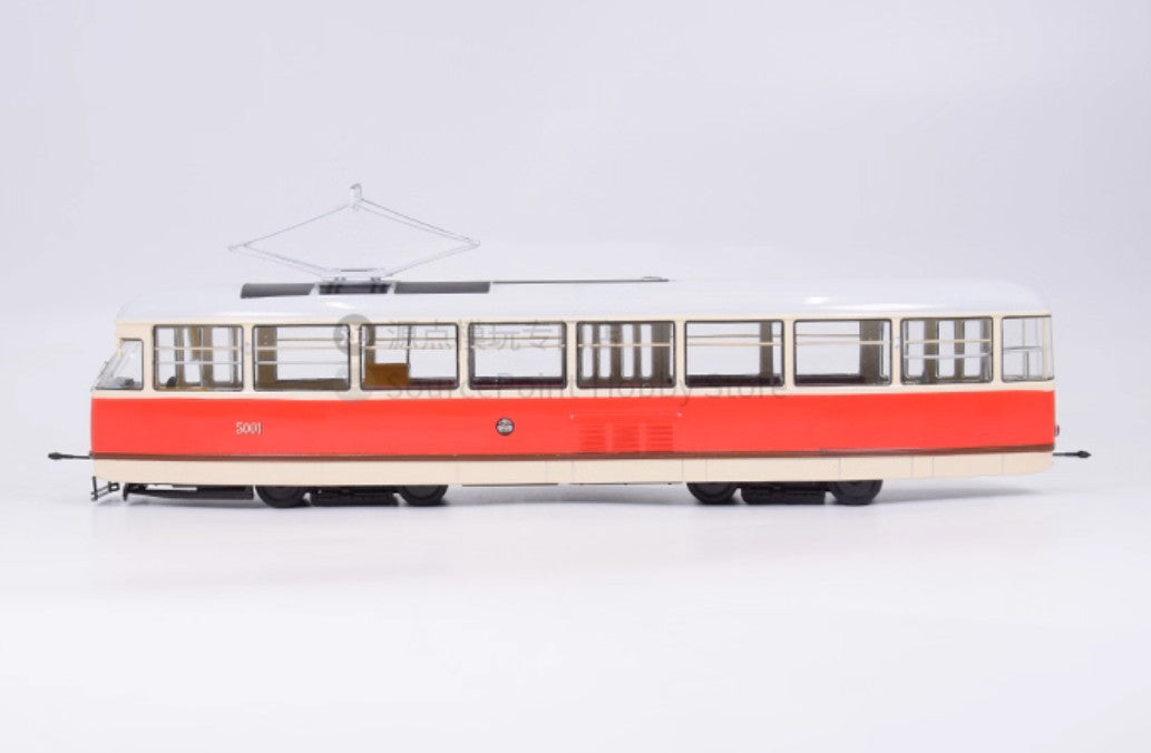 1:43 PremiumClassixxs TATRA-T1 Tram Prague Line 5001 Passenger Car Diecast Model
