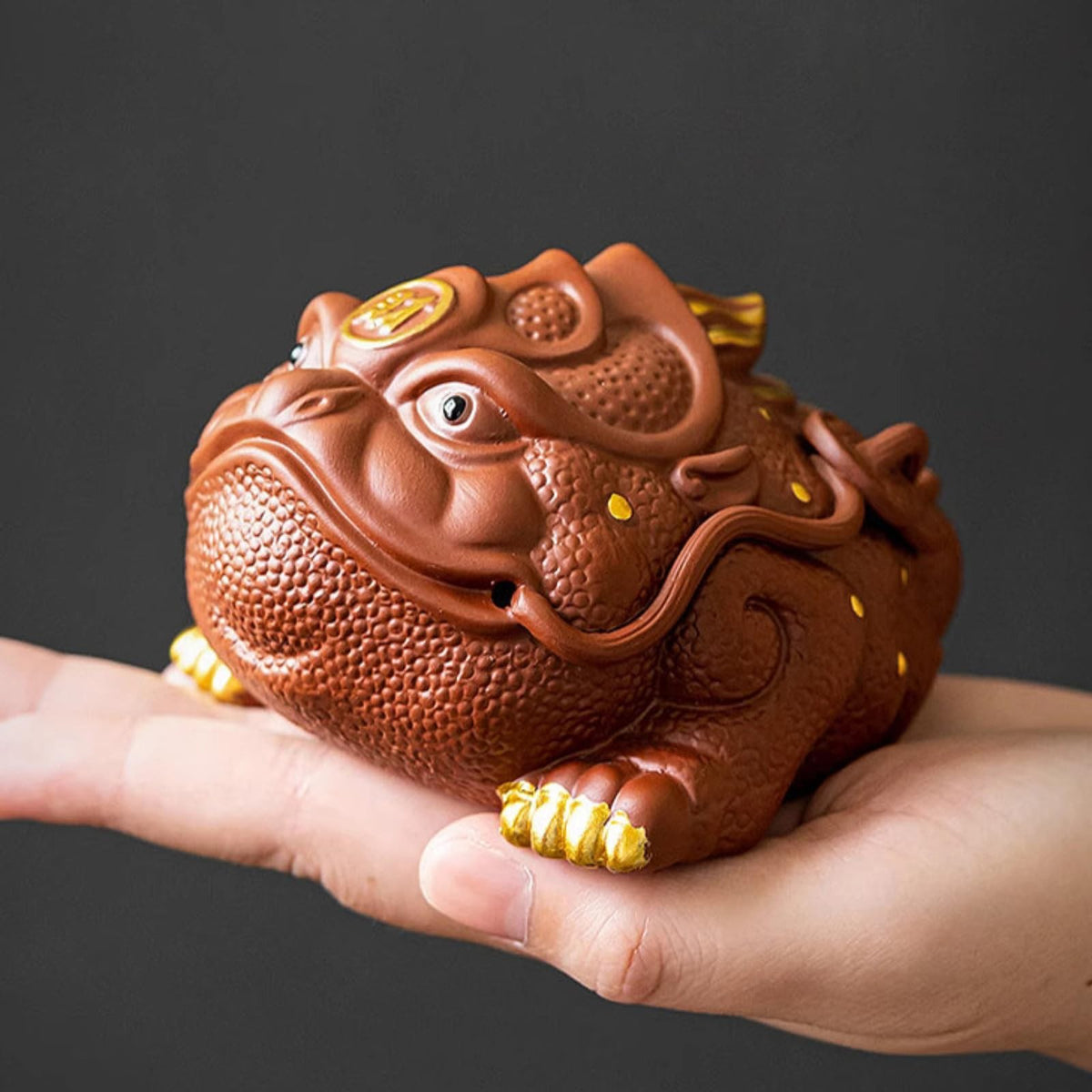 Toad Crimson Purple Sands Tea Pet 11cm Kung Fu Tea Set Tea Play Tea Ceremony