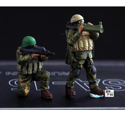 Homemade 1/72 Rebel Mercenaries Heavy Duty Team 8-Persons Finished Model Toys