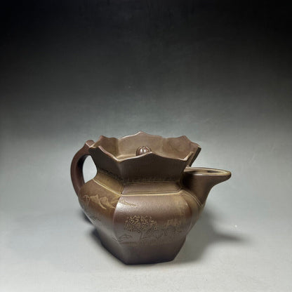 Chinese Yixing Zisha Clay Handmade Exquisite Teapot （大僧帽壶 底款：顾景舟）