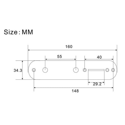 Metal Electric Guitar Control Plate Assembly Replacement For Fender Telecaster