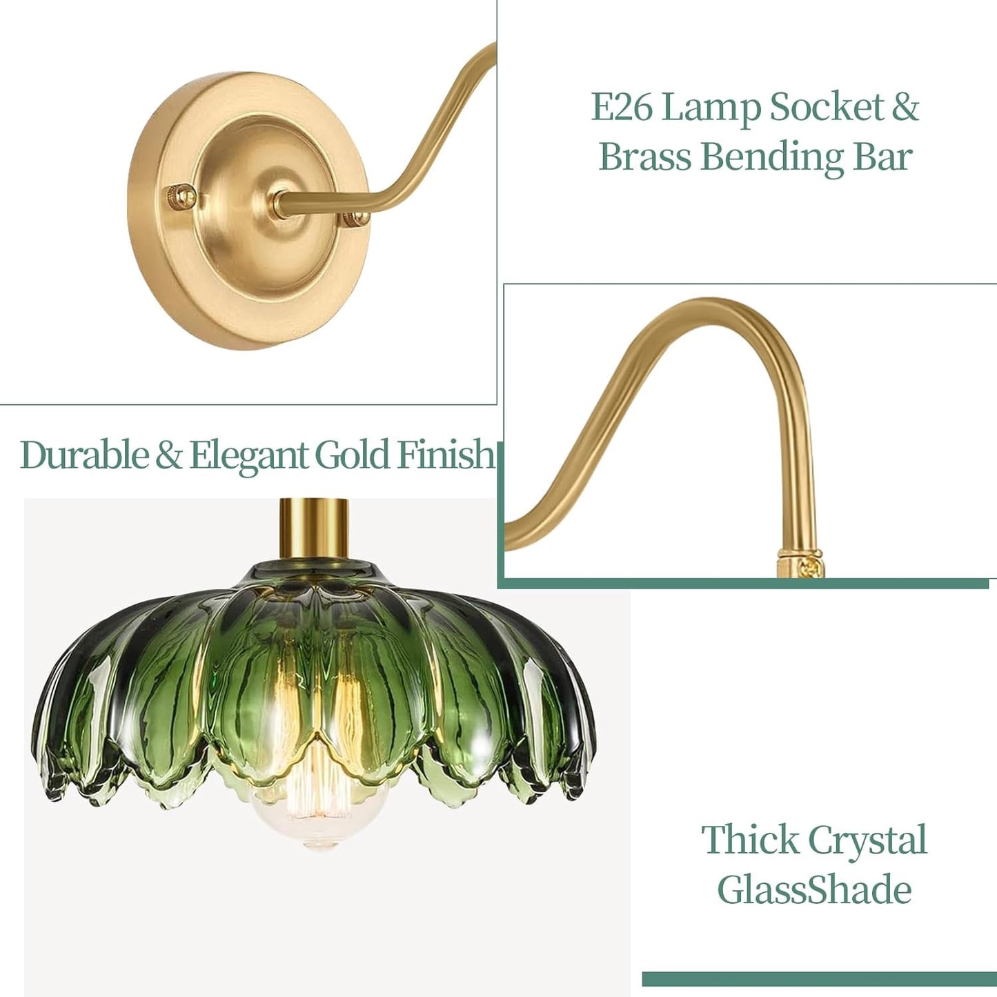 Vintage Plug in Wall Sconces Set of Two,Dimmable Wall Sconces Lamp with Plug in