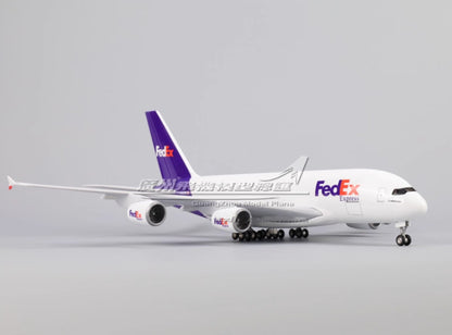 1:200 366CM FedEx AIRBUS A380 Plane Airplane Landing Gear Resin Aircraft Model
