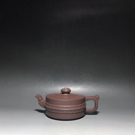 vintage chinese yixing purple clay teapot zisha ceremony carving Collectible art