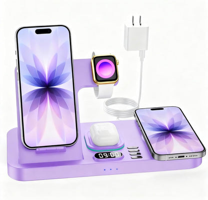 Dual Phone Wireless Charging Station for Apple Devices, Magnetic Charging Statio