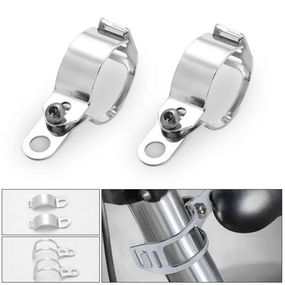2x 34-43mm Fork Motorcycle Fog Spot Light Turn Signal Mount Holder New