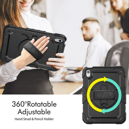 For iPad 10.9 10th 2022 360 rotating silicone shockproof protective case 12color