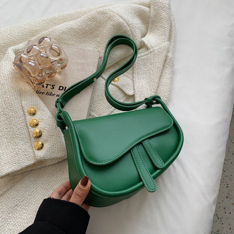 Mini Leather Flap Crossbody Bag Spring Handbag Solid Color Shoulder Bags Purses