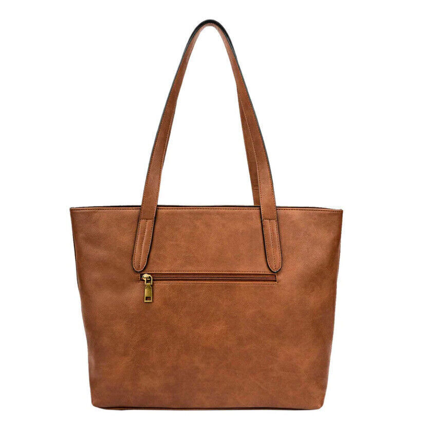 Celela Fashion Women Retro Oil Wax Tote Crossbody Bag Shoulder Handbag Purse