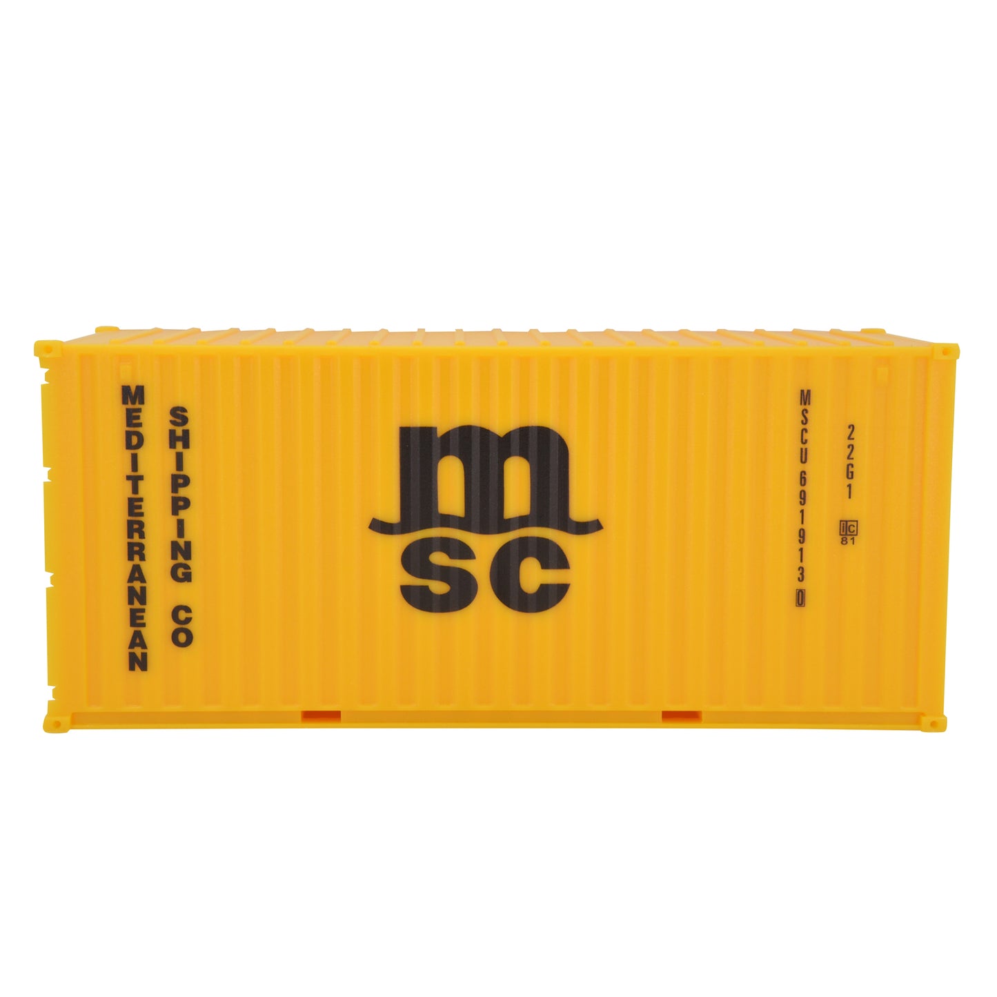 1:35 MSC 20GP Shipping Container Model Plastic Office Home Decorate Toy