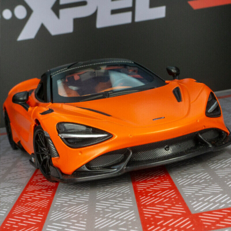 1:24 McLaren 765LT Diecast Model Car Collection Toy Vehicles Sounds Lights Gifts