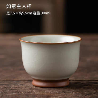 1pc Ru Kiln Master Cup Single Cup Dedicated Ceramic Tea Cup