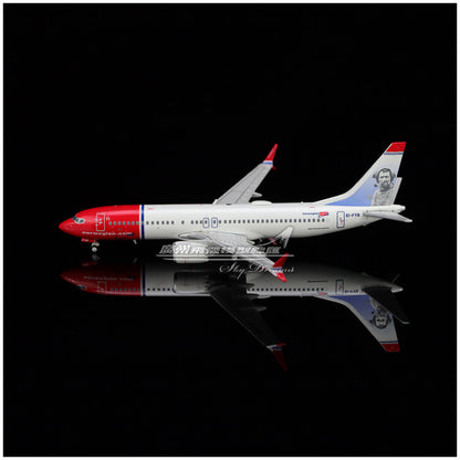 1:400 JC Wings Norwegian Air Shuttle BOEING 737 MAX 8 Airplane Diecast Model