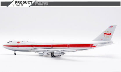 1:200 35CM InFlight TWA BOEING 747-100 Passenger Airplane Diecast Aircraft Model
