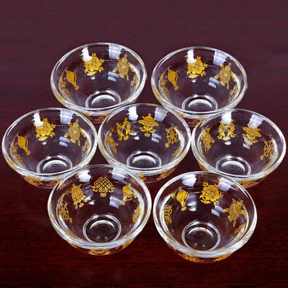 9cm Crystal Auspicious Bowl Tibetan Buddhism for The Cup of Water Cup Buddha