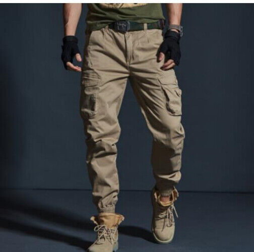 Khaki Pants Men Military Tactical Joggers Camouflage Cargo Pants Army Trousers