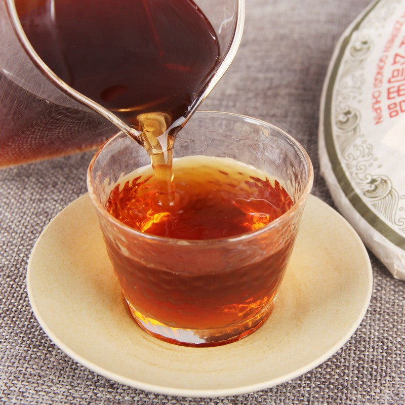 357g Aged Pu-erh Tea 2013 Yunxingsheng Palace Chen Yun Ripe Tea Qizi Cake Tea