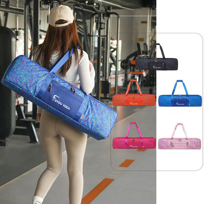 Waterproof Print Yoga Mat Storage Bag Portable Handbag Fitness Shoulder Bags