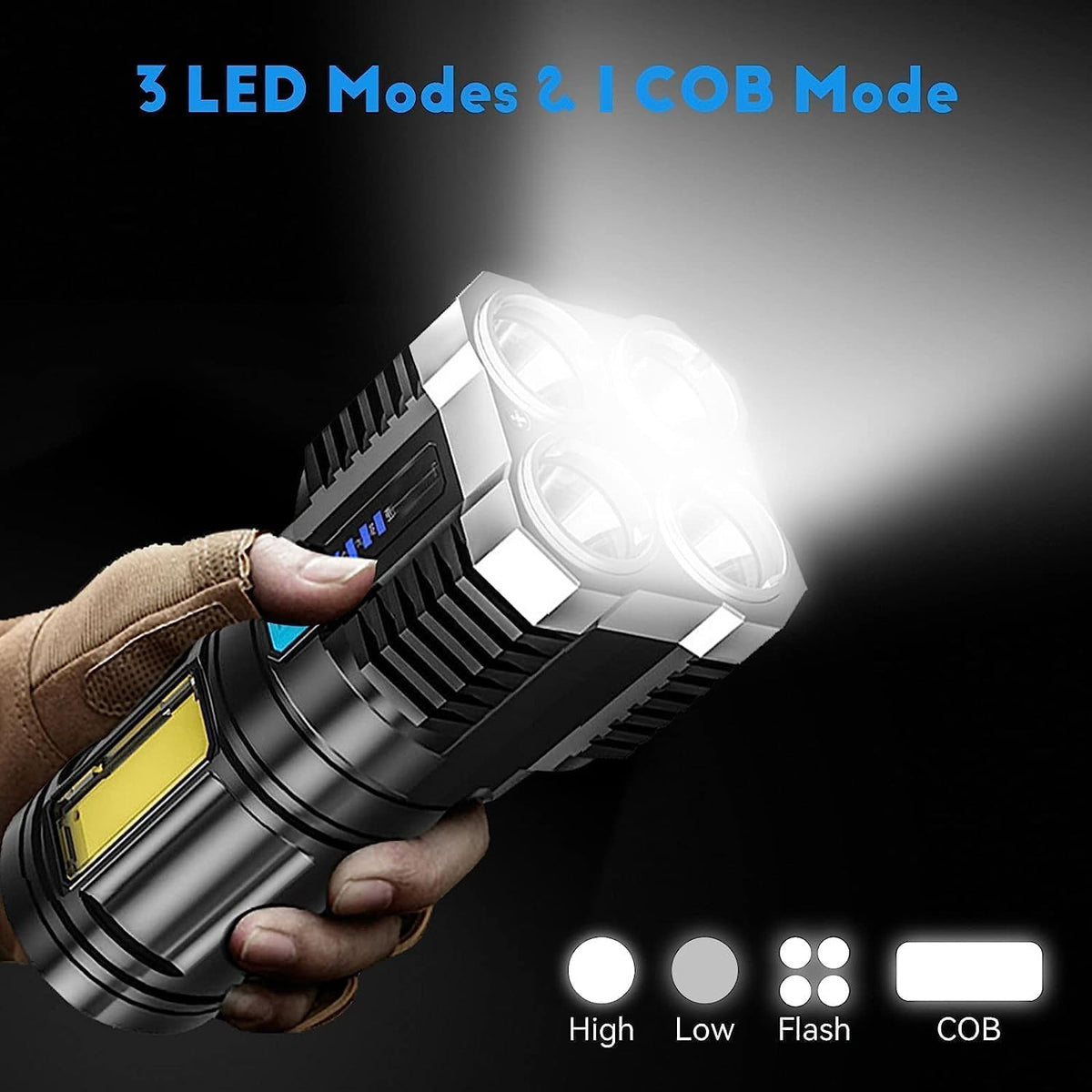 Super Bright LED Torch Flashlight Tactical Camping Outdoor Lamp USB Rechargeable