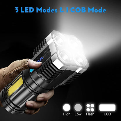 Super Bright LED Torch Flashlight Tactical Camping Outdoor Lamp USB Rechargeable