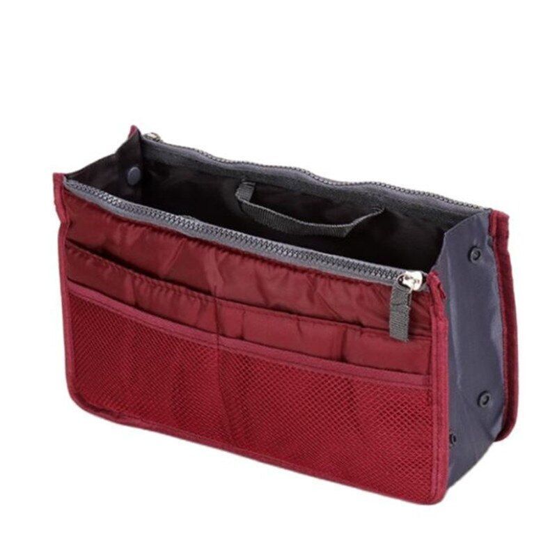 Organizer Insert Bag Women Nylon Travel Handbag Purse Large liner Cosmetic Bag