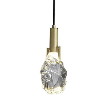Pendant Lights Copper Corder Simple Luxury Crystal Bedroom Bedside Lamp 12x150cm