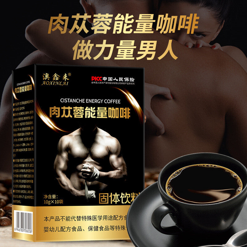 Cortex Eucommia Leaf Ginseng Winery Black Coffee Energy Coffee -