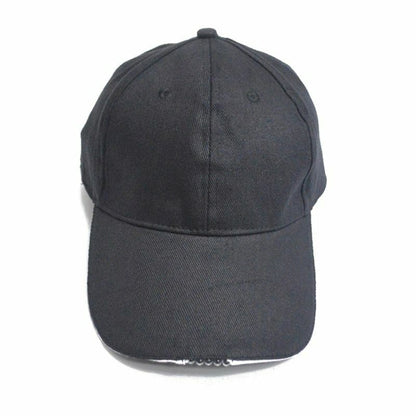 LED Flashlight Hat Sport Baseball Cap Night Walking Cycling Hiking Hunting 14*18