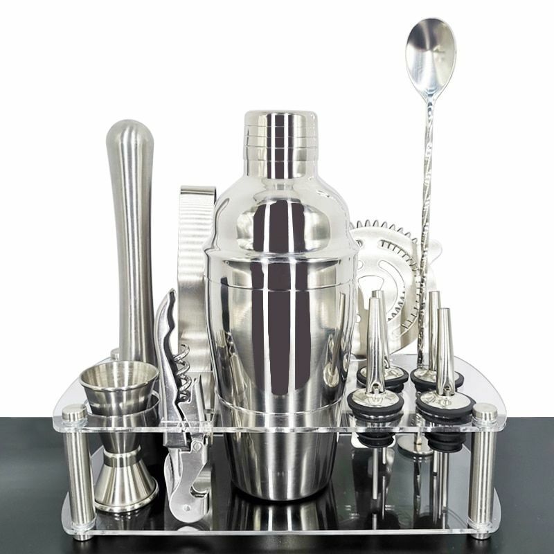 550/750ml Cocktail Shakers 11Pcs/Set Bartender Kit Stainless Steel Mixer Muddler