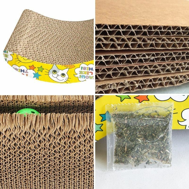 Corrugated Cat Scratch Toy Board Pad Grinding Nail Interactive Protect Furniture