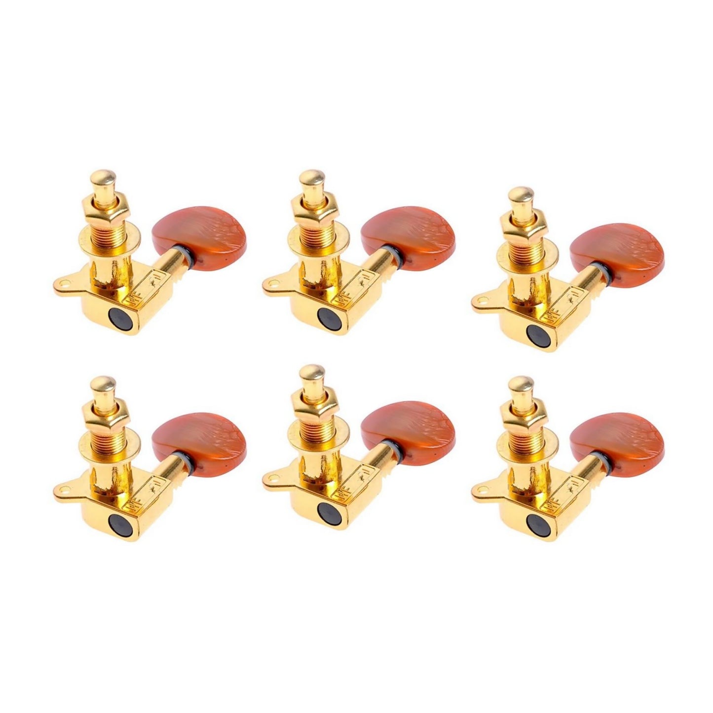 Acoustic Guitar String Enclosed Tuning Pegs Tuners Keys Machine Heads Gold 3L3R
