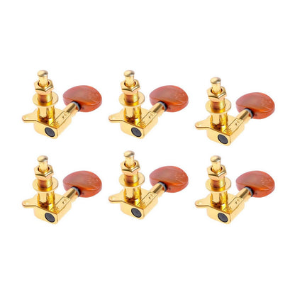 Acoustic Guitar String Enclosed Tuning Pegs Tuners Keys Machine Heads Gold 3L3R