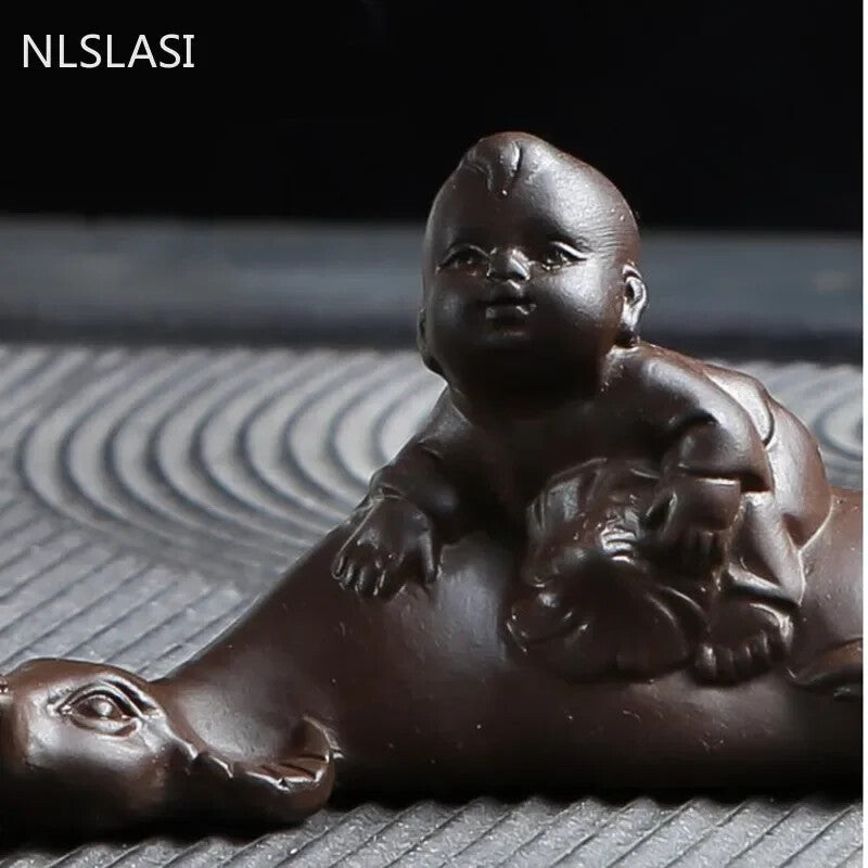 Clay Tea Pet Handmade Cattle Figurine Tea Ceremony Accessories Creative Home Tea