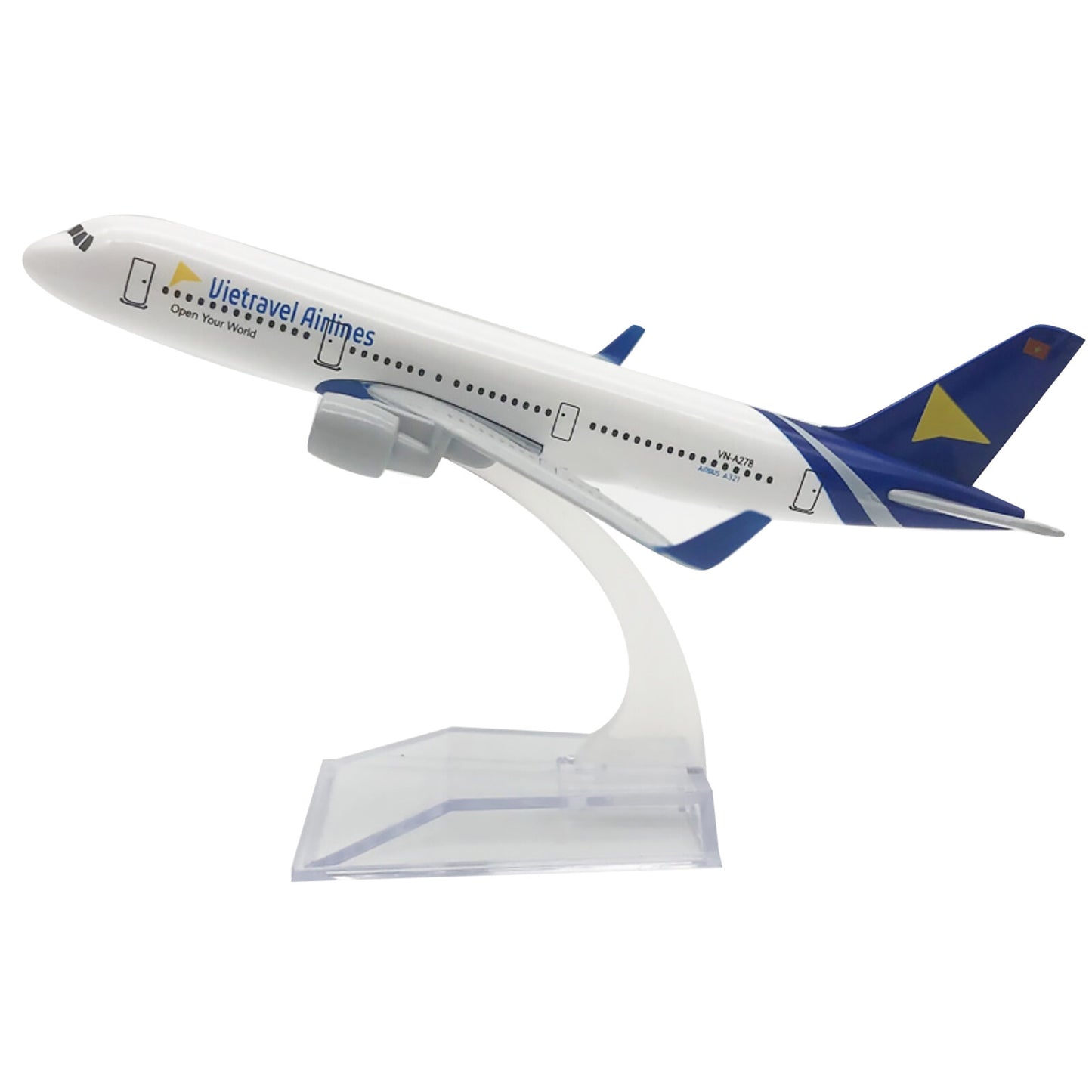 1:400 16cm Vietnam A321 Plane Model Aircraft Diecast Airlines Metal Ornaments