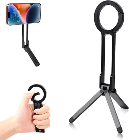Universal Magnetic Phone Tripod, Foldable Magnetic Pocket Phone Tripod, Aluminum