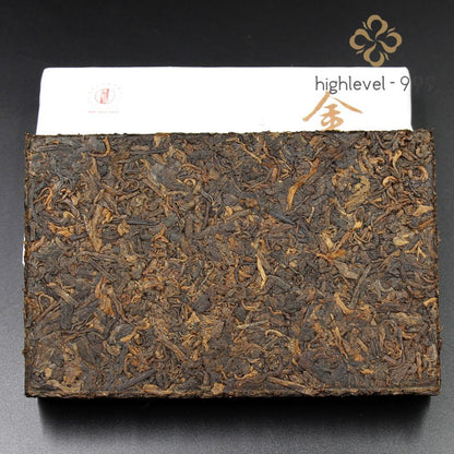 200g Ripe Pu'er Tea Brick Yunnan Dry Stored Banzhang Menghai Aged Compressed Tea