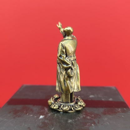58mm Solid Brass China Chairman Mao Statue Mao Zedong Sculptures Table Ornament