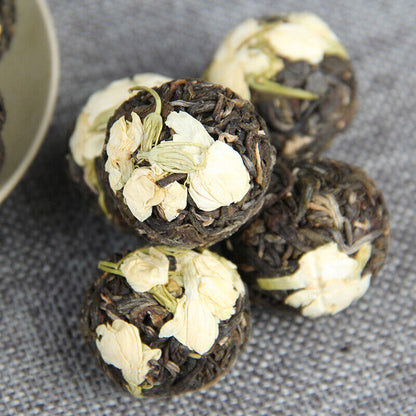 Ancient Tree Flower Pu-erh Tuocha Yunnan Jasmine Pu'er Dragon Ball Raw Tea 500g