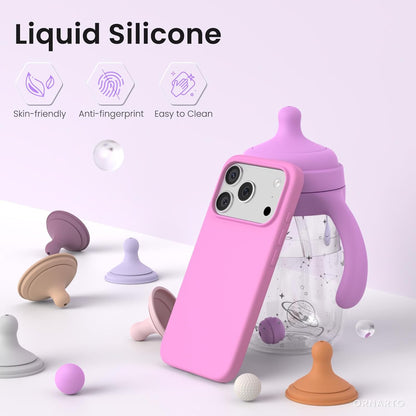 Compatible with Iphone 17 Pro Case 6.3", Slim Liquid Silicone 4 Layers Full Cove