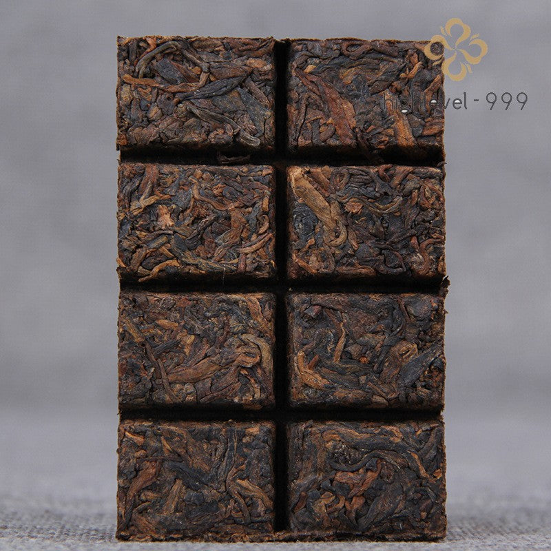 50g Ripe Pu'er Tea Mini Brick Dry Stored Yunnan Yiwu Old Tree Golden Tea