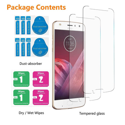 For Motorola Moto Z2 Play/Force Tempered Glass Clear Ultra Slim Screen Protector