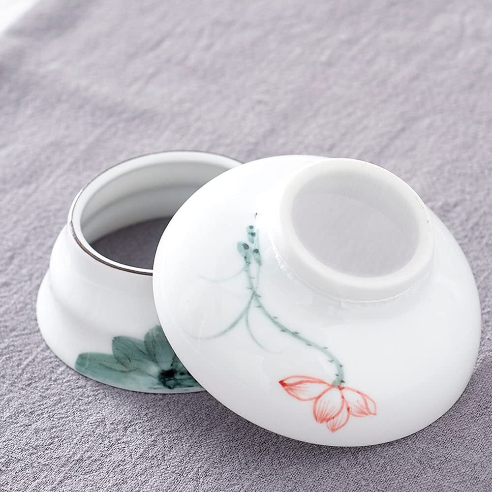 Hand Painted Porcelain Tea Strainer Kung Fu Tea Set Filter Tea
