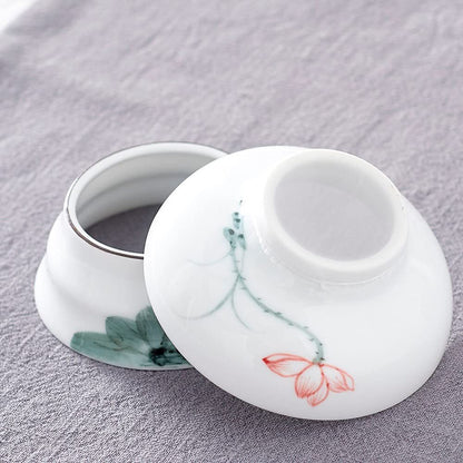 Hand Painted Porcelain Tea Strainer Kung Fu Tea Set Filter Tea