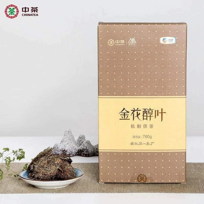 760g Hunan Anhua Golden Flower Dark Brick Tea Fu Zhuan Dark Tea Fu Brick Tea