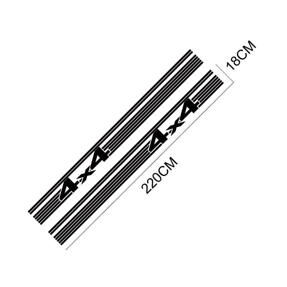 2 PCS Graphics Car Side Sticker Stripe For Silverado Amarok Tacoma Vinyl Decals