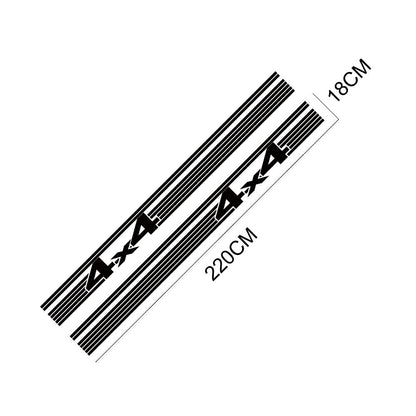 2 PCS Graphics Car Side Sticker Stripe For Silverado Amarok Tacoma Vinyl Decals